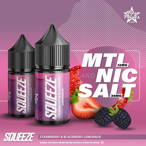 Five Points - Squeeze - Strawberry & Blackberry Nic Salt 35mg ,30ml